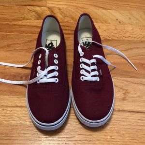Brand new Burgundy Vans Authentic Lo Pro 4.5M/6W
